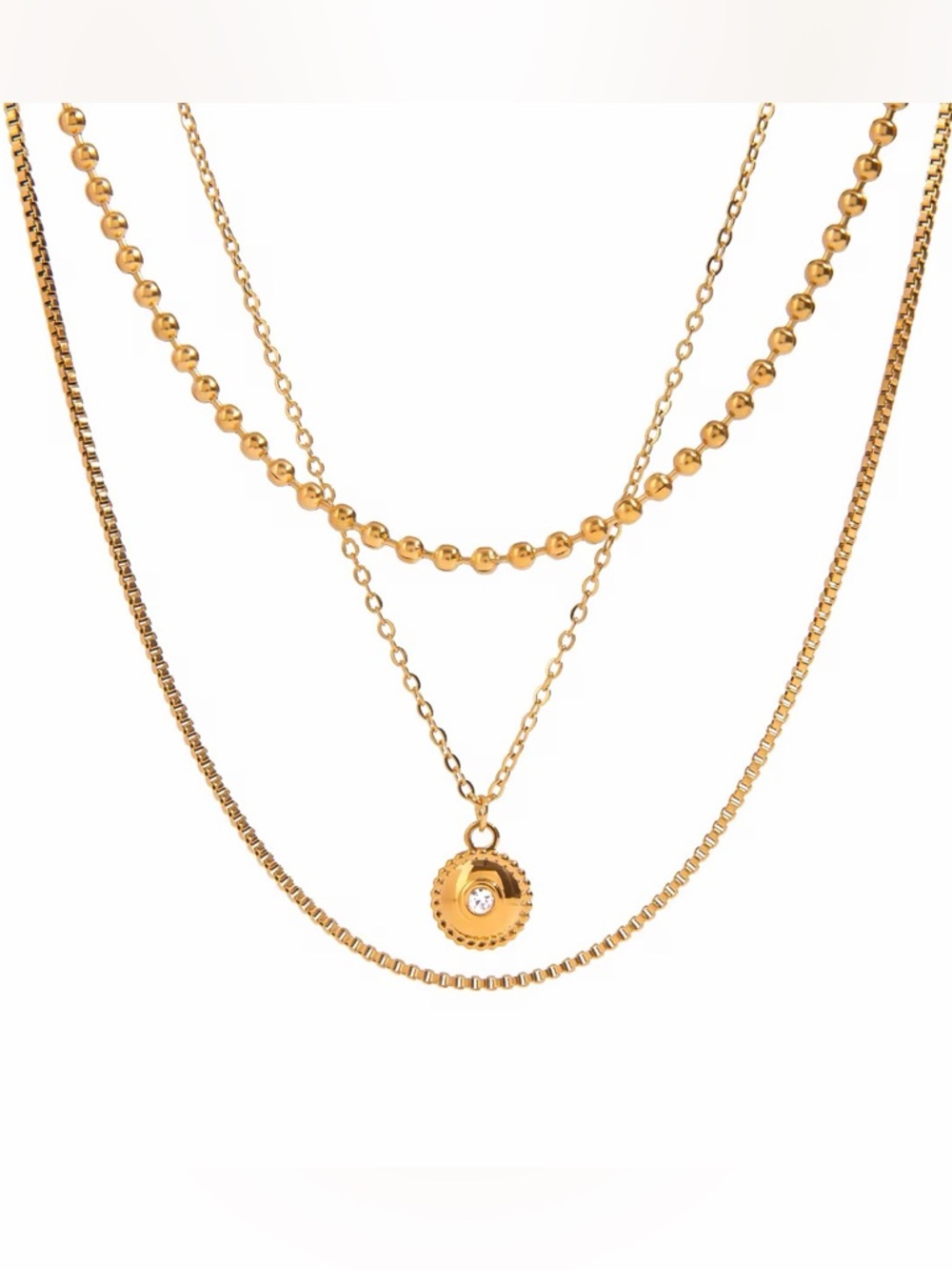 18K Gold Plated Layered Necklace